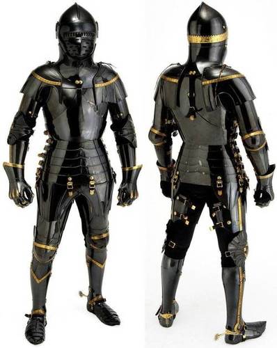 Medieval Knight Black Suit Of Armor