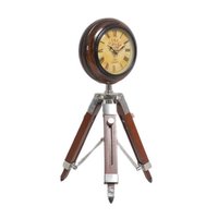 Antique Brass Table Vintage Nautical Tripod Clock - Feature: Decorative