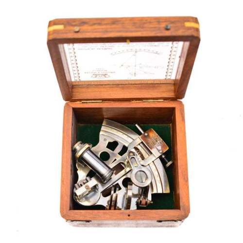 Antique Nautical Brass sextant, Marine Sextant with Wooden Box