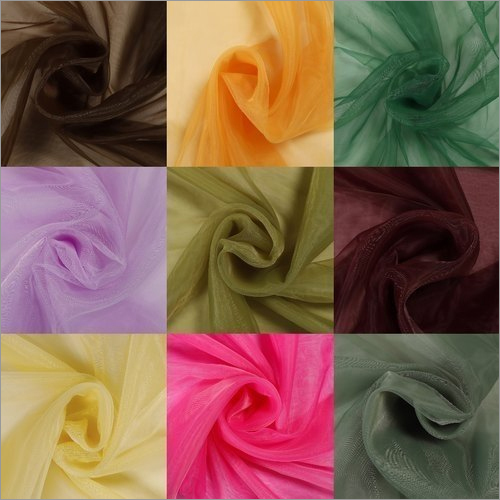 Multicolour Plain Solids Polyester Soft Net