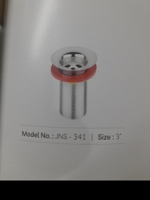 Orange Steel Wash Basin Waste Coupling 3" (Full Thread) - Stainless Steel 3" Size Glossy Finish | Extra Heavy Brass Nut Silicon Warcel for 0% Leakage 2 Years Replacement Warranty
