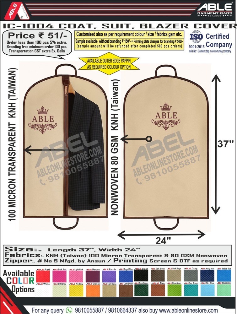 Transparent Suit Cover