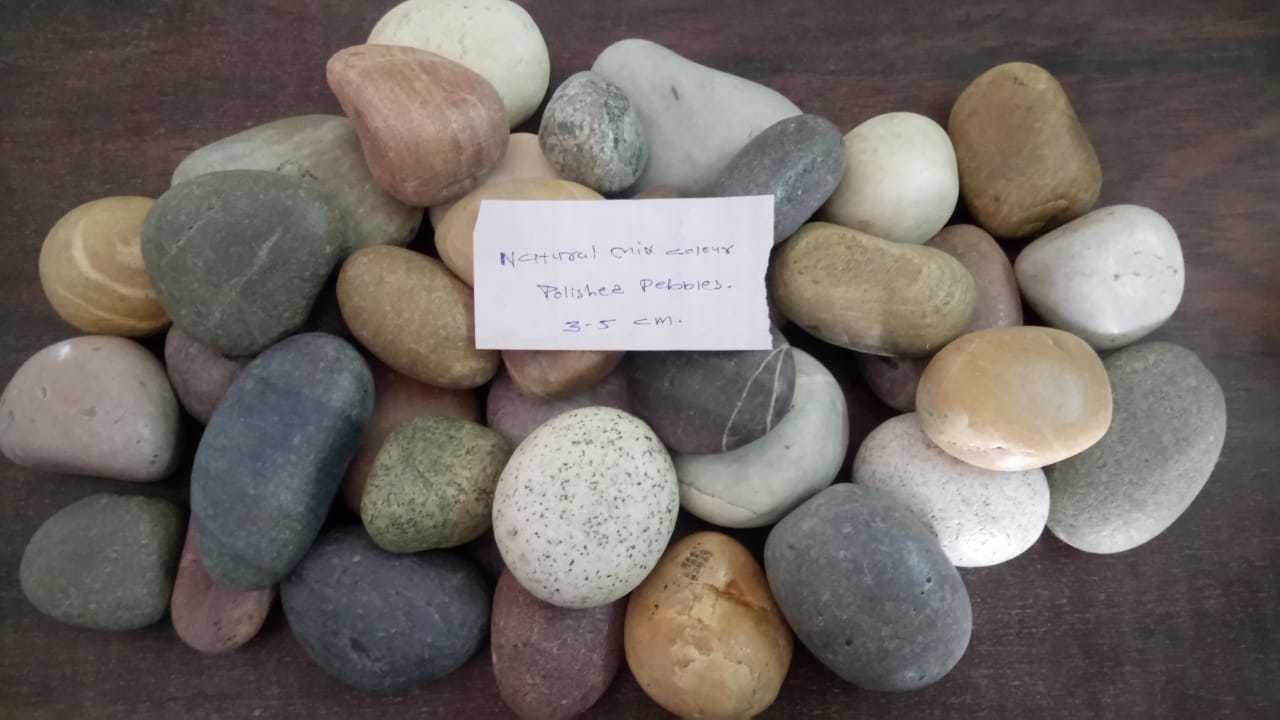 Natural High Polished Mix Color 1-3 Cm Cobbles And Pebbles For Decoration