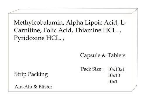 "Methylcobalamin, Alpha Lipoic Acid, L-Carnitine,  Folic Acid, Thiamine HCL. ,  Pyridoxine HCL. , "