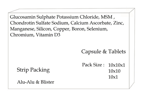 Glucosamine, Chondrotin Sulfate, MSM, Collagen Type 2, Diacerin, Vitamin D3,