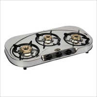 Quba 3 Burner Stainless Steel Gas Stove - Dimension (l*w*h): 770*380*140  Centimeter (cm)
