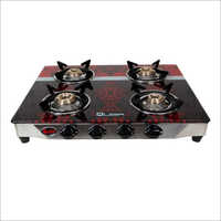4 Burner Digital Glass Top Gas Stove - Ignition Type: Manual