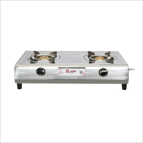 2 Burners Stainless Pan Support Burner Gas Stove