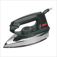 Quba Stainless Steel Dry Iron - 750 Watt, 22x12 Cm Size, Black Color | Non-stick Sole Plate, Thermostatic Control, Isi Certified