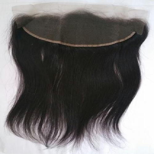 Virgin Unprocessed Indian Human Hair Black Straight Frontal 13x4