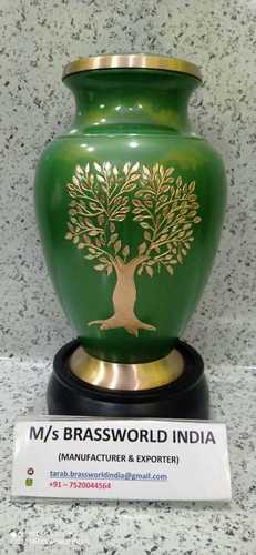 BRASS LIFE OF TREE CREMATION URN FUNERAL SUPPLIES