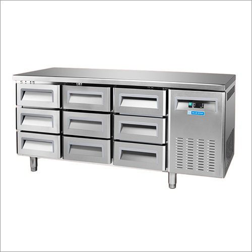 9 Drawers Single Door Under Counter Kitchen Refrigeration