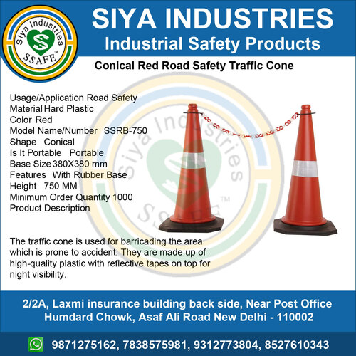 Highly Flexible Traffic Cone By SIYA INDUSTRIES