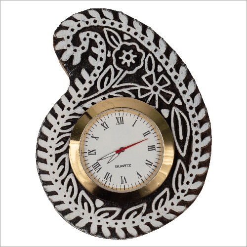 Polished Wooden Fancy Table Clock