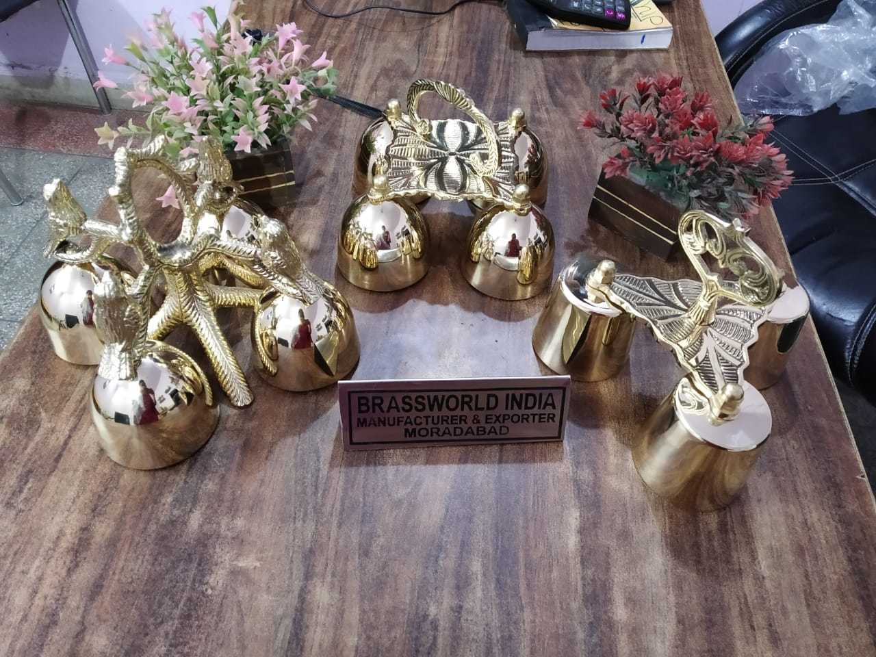 BRASS CHURCH BELL WITH UPPER NEW DESIGNED ENGRAVED CHURCH SUPPLIES