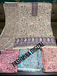 Winter Pashmina Digital Plain matching bottom With jaquard stole