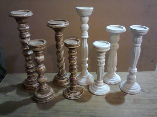 Wooden Candle Holders