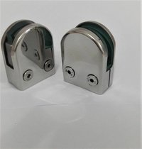 U Brackets - 40mm X 30mm X 10mm , Polished Stainless Steel With Silver Finish For 8-12mm Glass