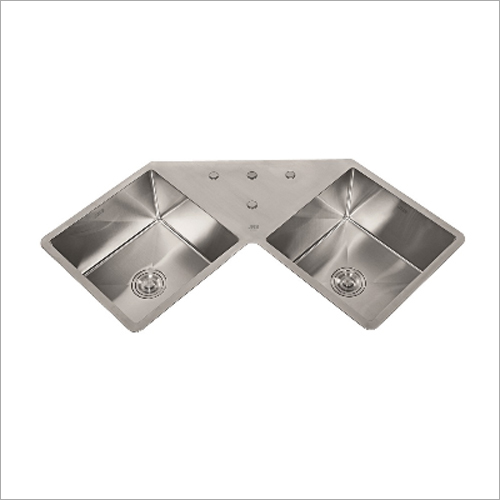 JNS Double Bowl Corner Kitchen Sink