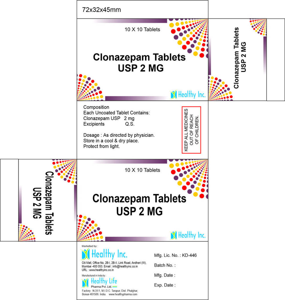 Clonazepm Tablets Generic Drugs