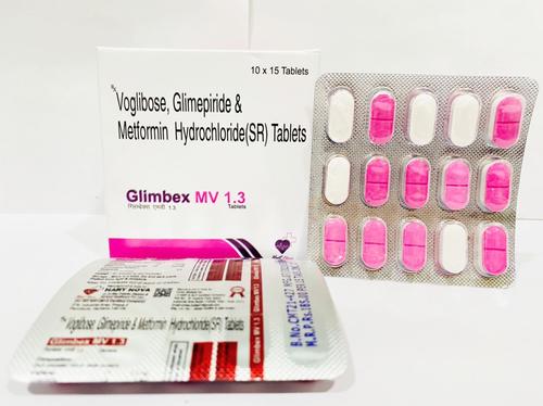 Anti-diabetic Voglibose Glimepiride And Metformin Hydrochloride SR Tab to Treat Type 2 Diabetes