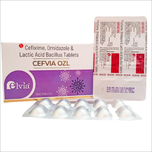 Cefixime 200 mg Ornidazole 500 mg Tablet