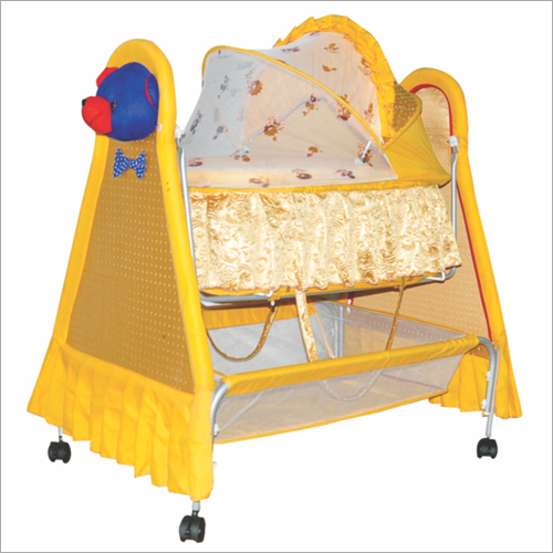 Yellow Full net Baby Cradle