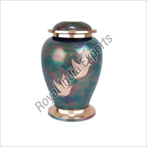 Birds Printed Brass Urn