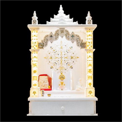 Single Drawer White Marble Temple