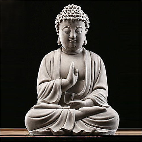 Grey Colored Buddha Statue
