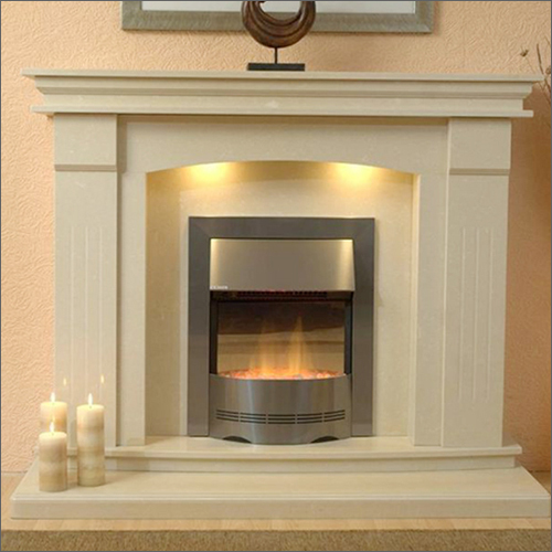 White Marble Electric Fireplace