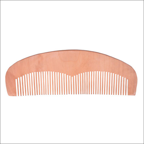 Curved Wooden Comb With Engraving