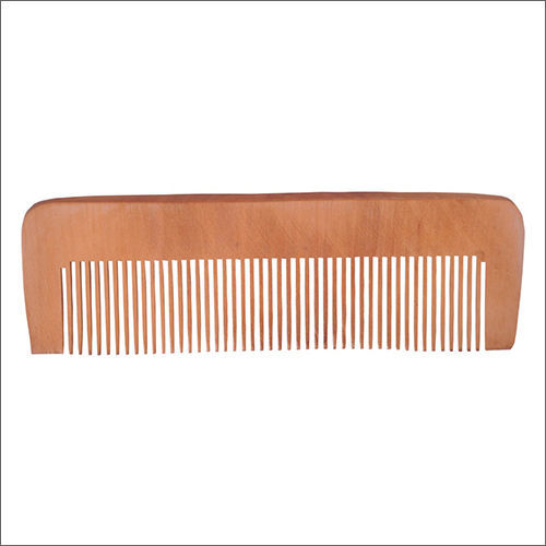 Straight Wooden Comb With Engraving