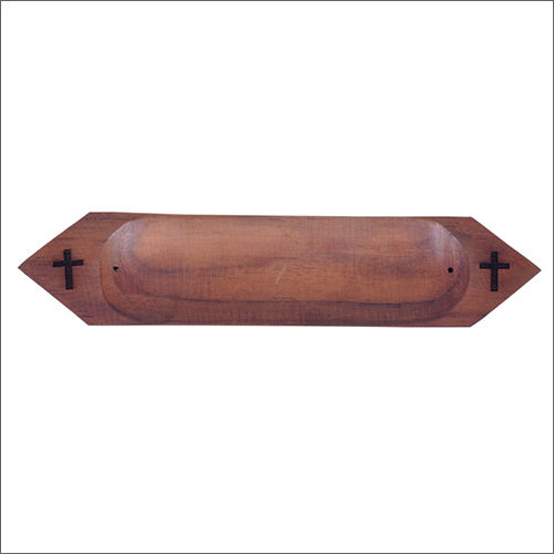 Christian Cross Printed Wooden Agarbatti Stand