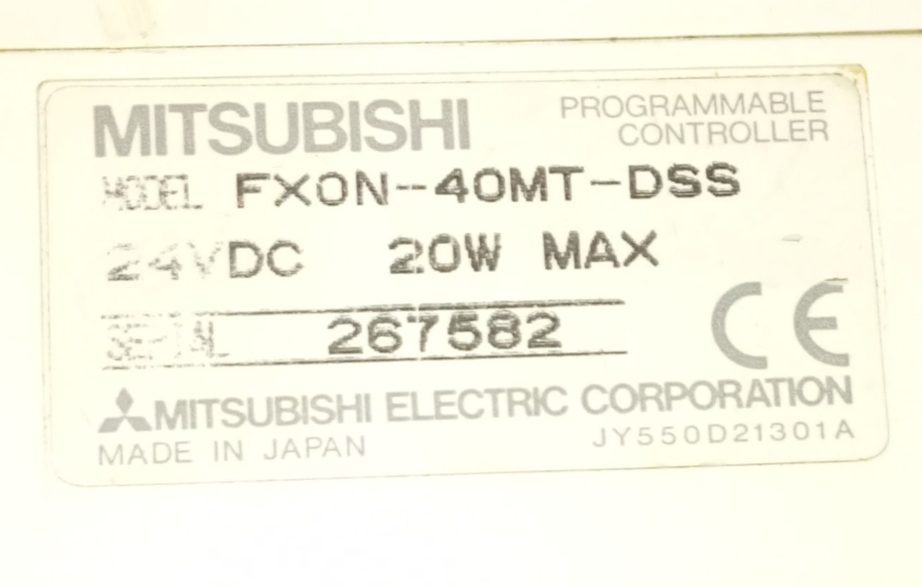 MITSUBISHI PROGRAMMABLE CONTROLLER FX0N-40MT-DSS
