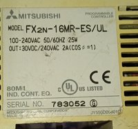 MITSUBISHI PROGRAMMABLE CONTROLLER FX2N-16MR-ES/UL