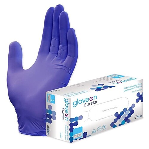 Nitrile Powder Free Disposable Gloves - Soft and Breathable Fabric, Blue Color, Tear and Chemical Resistant, Ideal for Hospitals and Laboratories