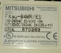MITSUBISHI PROGRAMMABLE CONTROLLER FX3U-64MR/ES