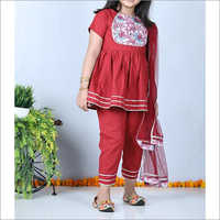 Girls Fancy Short Kurti With Pant
