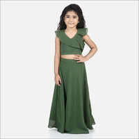Girls Green Lehenga