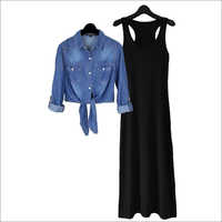 Ladies One Piece Dress With Shirt