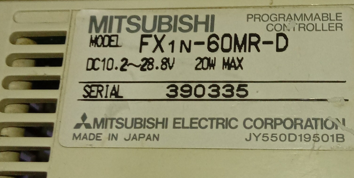 MITSUBISHI PROGRAMMABLE CONTROLLER FX1N-60MR-D