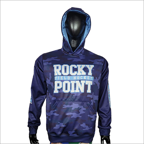 Blue Micro Polyster Hoodies By ANSARIC IMPEX