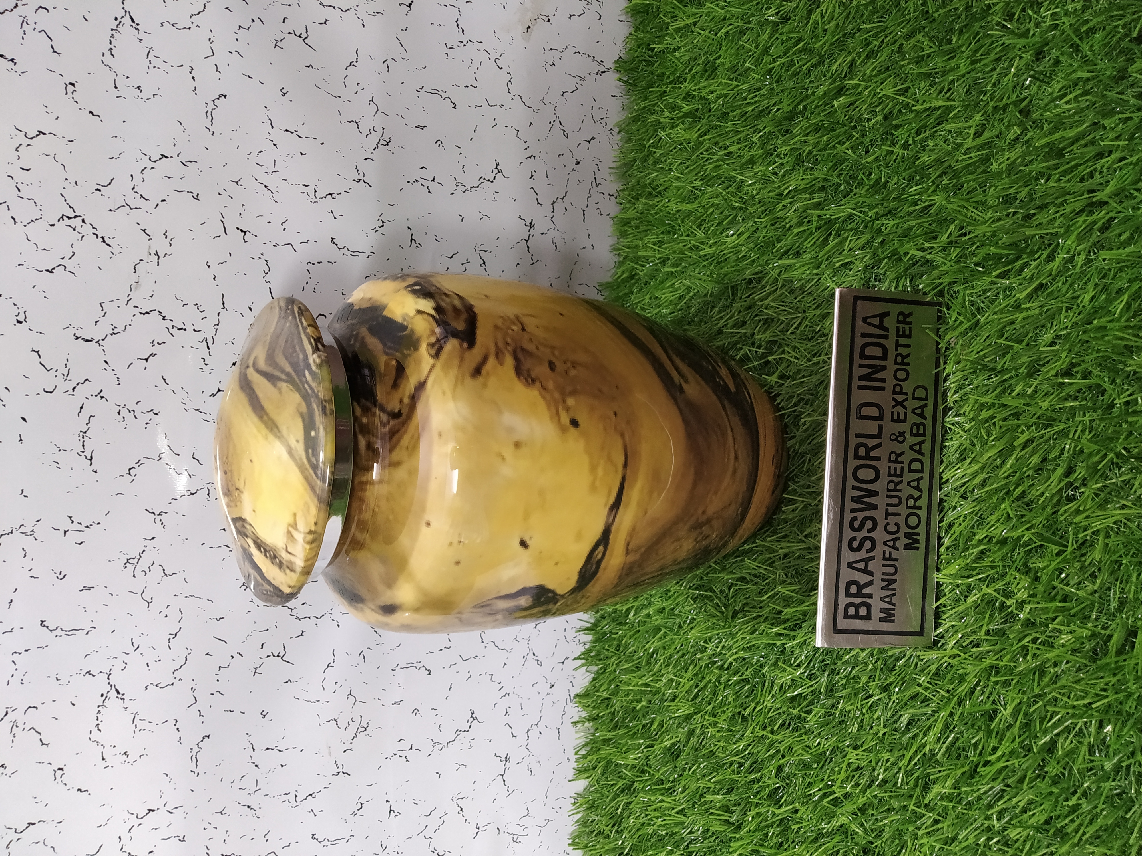 BRASS ANTIQUE CREMATION URN WITH KEEPSAKE CREMATION URN FUNERAL SUPPLIES