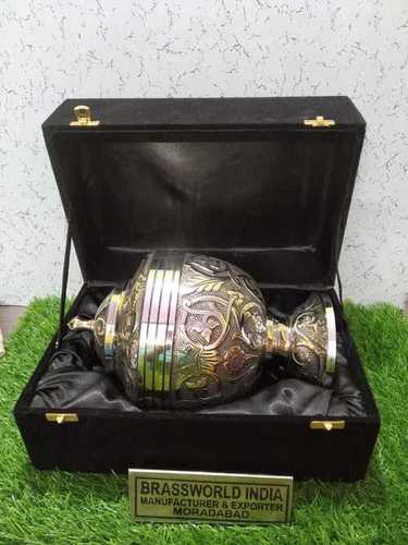 BLESSIN BRASS CREMATION URN WITH VELVET BOX FUNERAL SUPLLIES