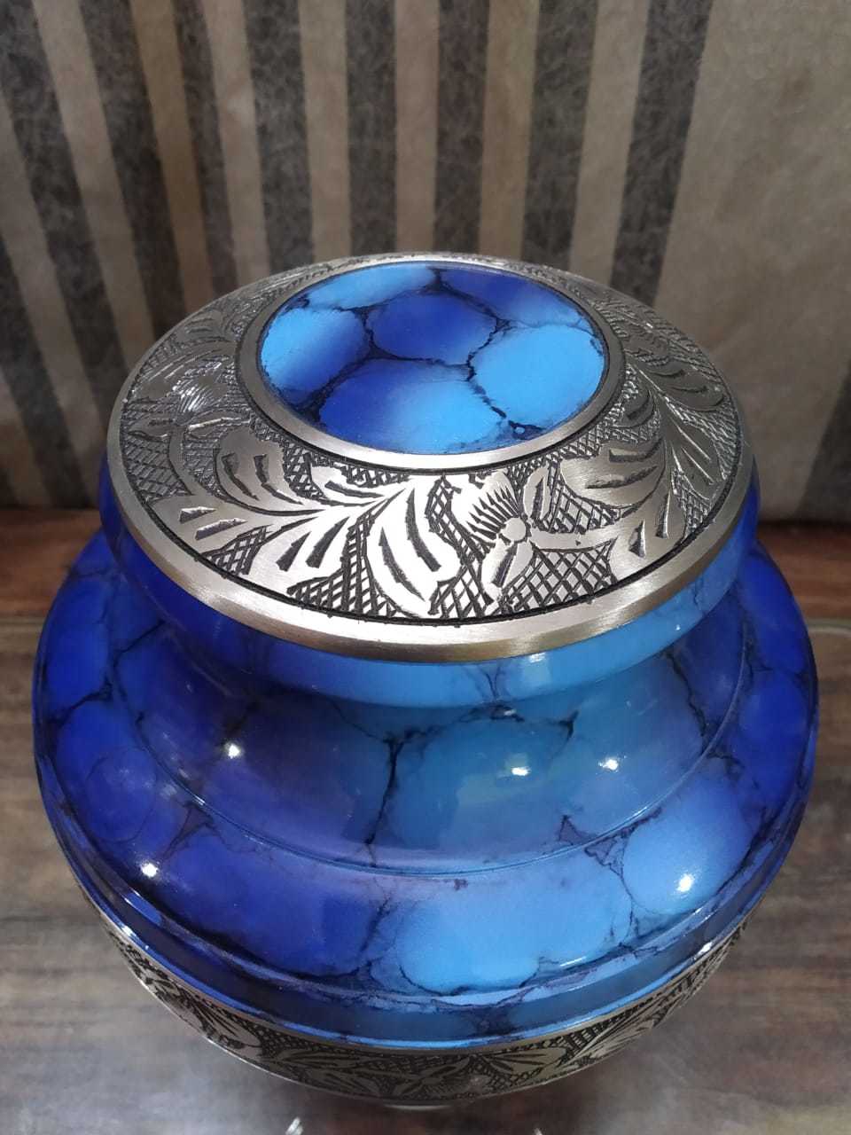 NEW BRASS CREMATION URN BY BRASSWORLD INDIA FUNERAL SUPPLIES