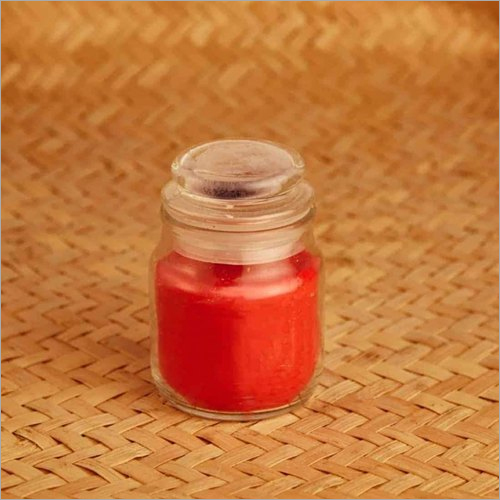 Glass Candle Jar With Lid - 50*50*80 Millimeters, Multicolor Glass, 100 Ml Capacity, Ideal For Decoration, Burning Time 25 Hrs.