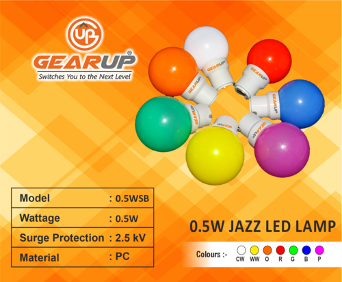Jazz LED Night Lamp - Multi-Color 0.5W Power Factor 0.90 | PC Material B-22 Base