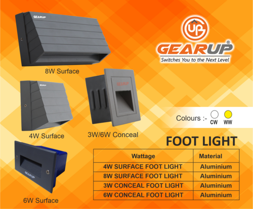 Gear-Up Foot Light Lamp Power: 3-8 Watt (W)