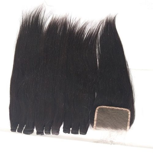 Brazilian Virgin Straight Hair With Swiss transparent Lace Frontal